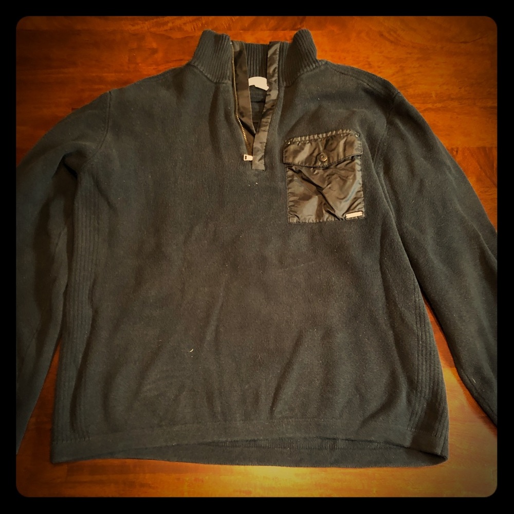 Men’s cotton 1/2 zip pullover sweater